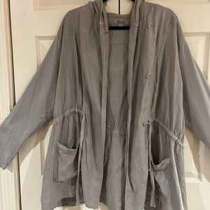 Flax Stone Linen Jacket Large